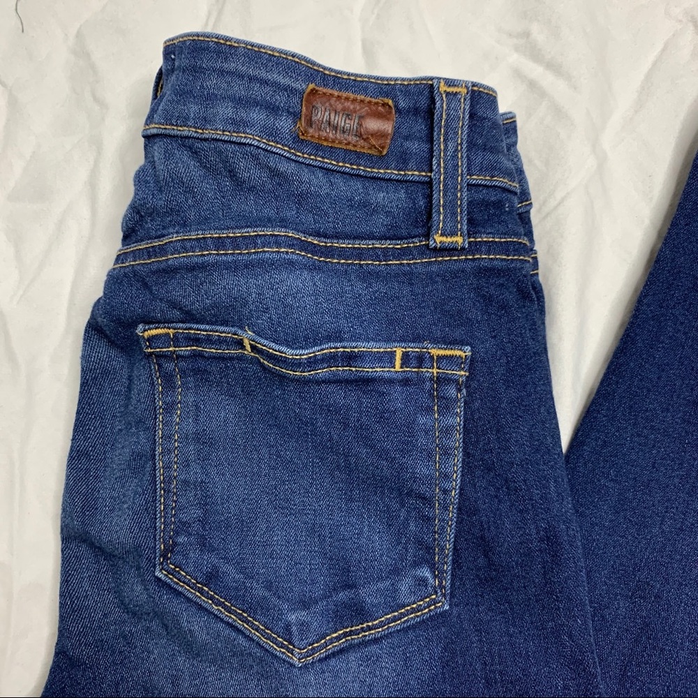 Paige Vertugo Ultra Skinny dark wash jeans 24 - Picture 4 of 8